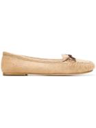 Tomas Maier Tie Detail Moccasins - Nude & Neutrals