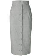 Off-white High Waisted Pencil Skirt - Grey