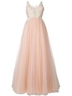 Loulou Embellished Tulle Princess Gown - Pink & Purple