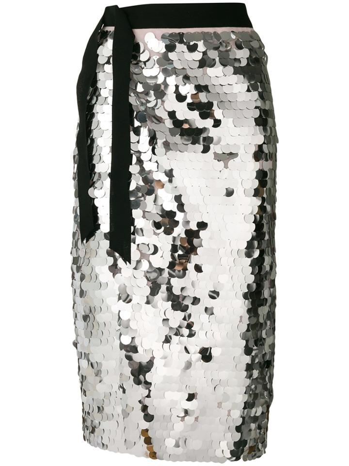 Marco Bologna Sequined Midi Skit - Metallic