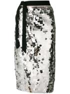 Marco Bologna Sequined Midi Skit - Metallic