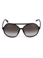Valentino Valentino Garavani Round Frame Sunglasses, Women's, Black, Zylon