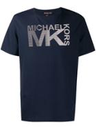 Michael Michael Kors Logo Print Crew Neck T-shirt - Blue