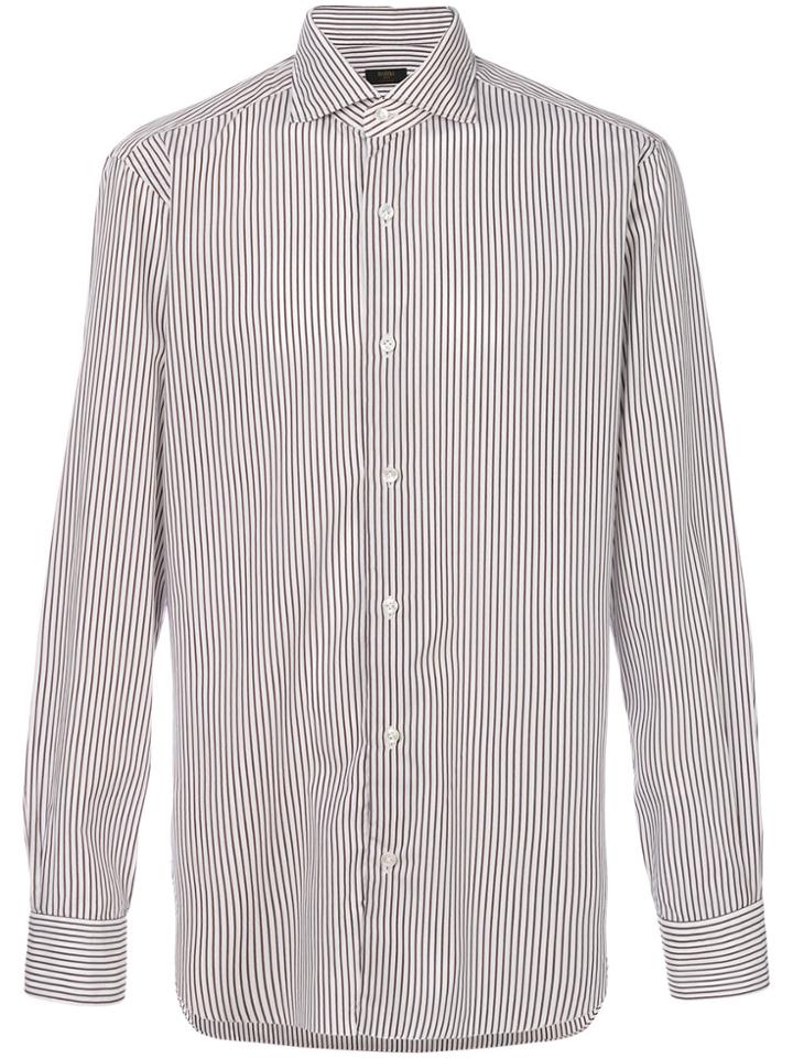 Barba Striped Classic Shirt - White