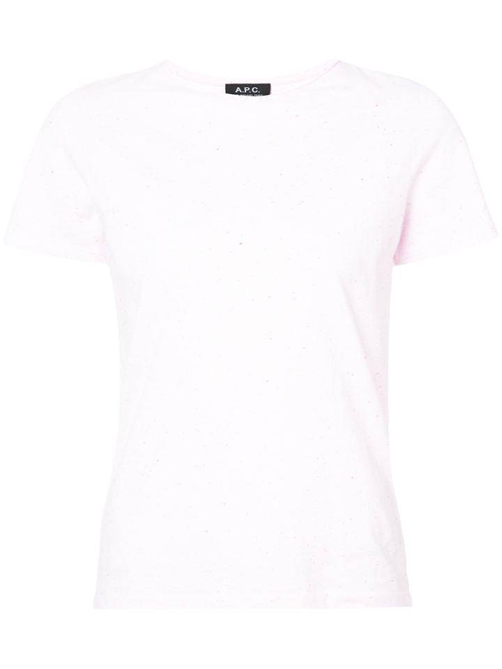 A.p.c. Short Sleeved T-shirt - Pink & Purple