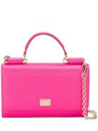 Dolce & Gabbana Mini Von Wallet Crossbody Bag, Women's, Pink/purple, Leather