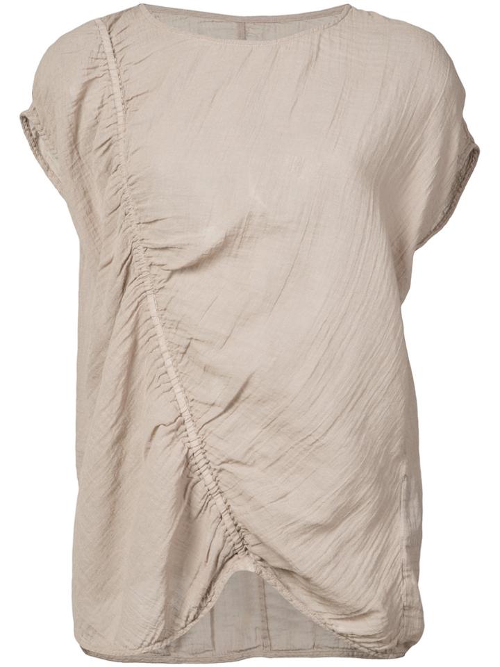 Raquel Allegra Short Sleeved Loose Blouse - Brown