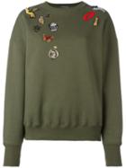 Alexander Mcqueen 'obsession' Sweatshirt, Size: 40, Green, Cotton/polyester