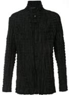 Issey Miyake Men Pleated Jacket, Size: 5, Black, Polyester