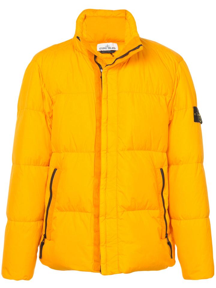 Stone Island Zipped Padded Jacket - Yellow & Orange