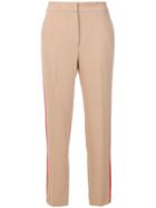 Msgm Striped Side Tailored Trousers - Neutrals