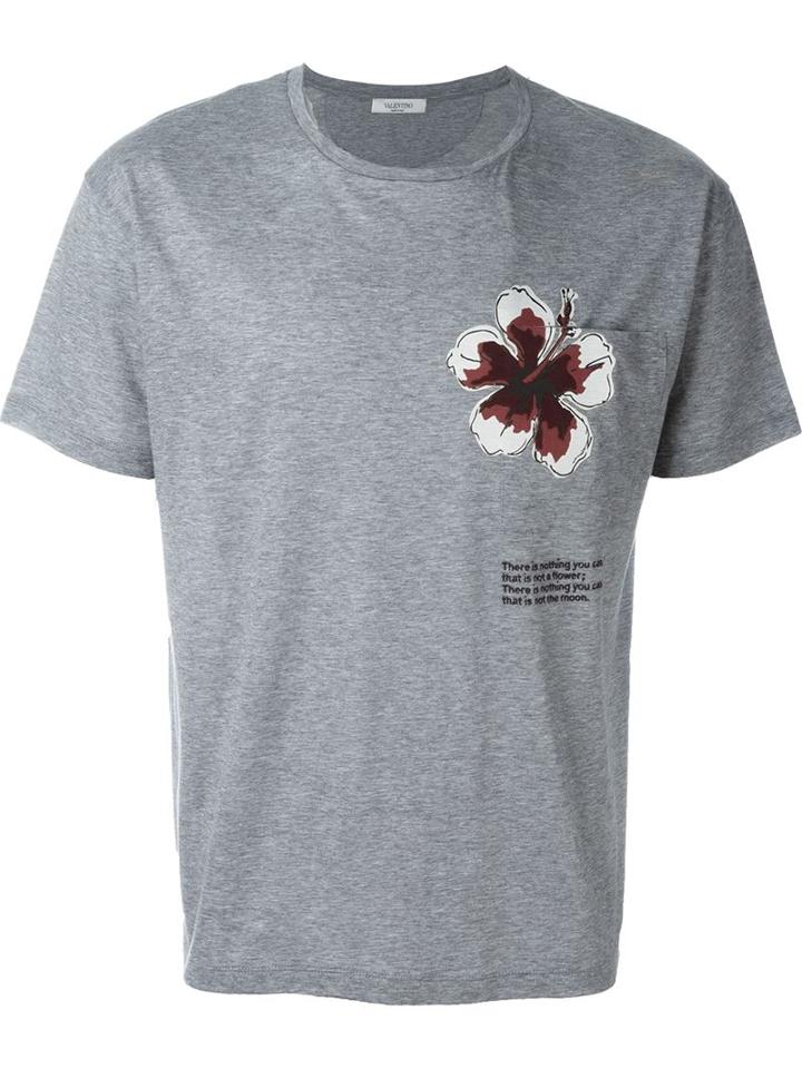 Valentino Hibiscus Print T-shirt