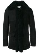Saint Laurent Shearling Coat, Men's, Size: 44, Black, Sheep Skin/shearling