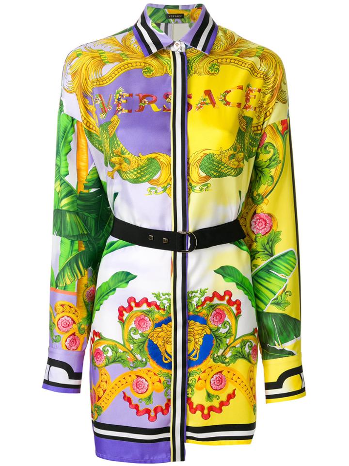 Versace Printed Shirt Dress - Multicolour