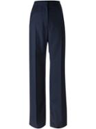 Marni Striped Trousers, Women's, Size: 42, Blue, Wool
