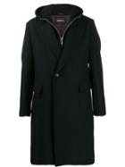 Emporio Armani Double Layered Overcoat - Blue