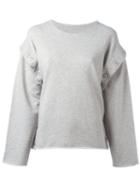 Mm6 Maison Margiela Detachable Sleeves Sweatshirt, Women's, Size: Medium, Grey, Cotton