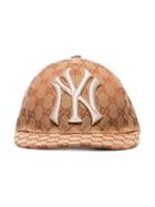 Gucci Brown And White Gg New York Yankees Baseball Cap