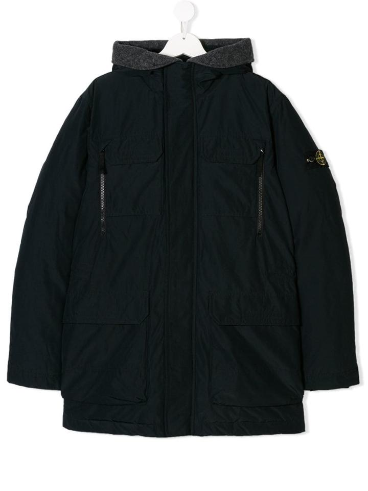 Stone Island Junior Teen Padded Coat - Blue