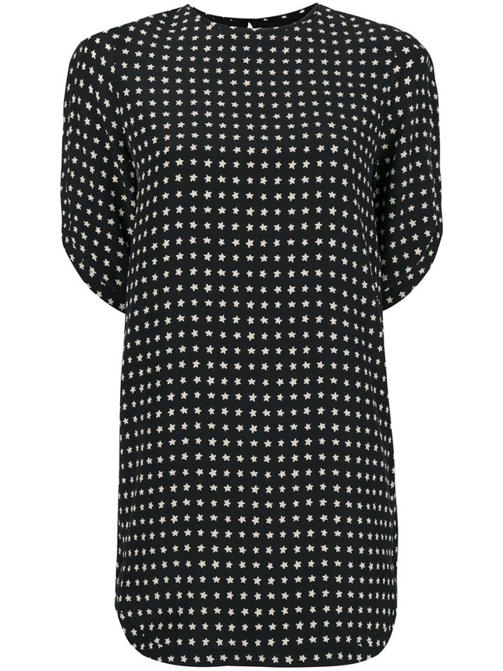 Saint Laurent Star Print Mini Dress - Black