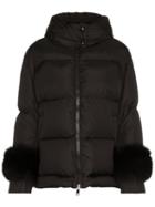 Moncler Effraie Fur Padded Jacket - Black