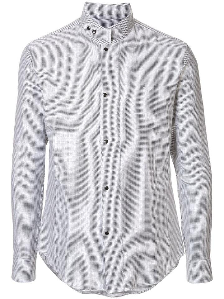 Emporio Armani Logo Embroidered Shirt - Grey