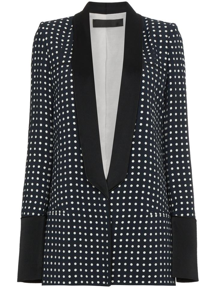 Haider Ackermann Polka Dot Print Single Breasted Blazer - Black