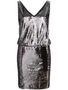 Nicole Miller Sequinned Dress - Silver