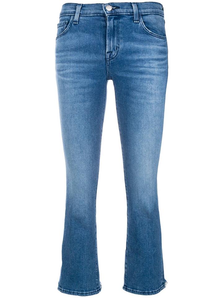 J Brand Bootcut Cropped Jeans - Blue