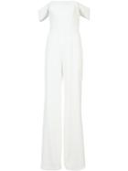Jay Godfrey Off-the-shoulder Jumpsuit, Women's, Size: 12, White, Polyester/spandex/elastane