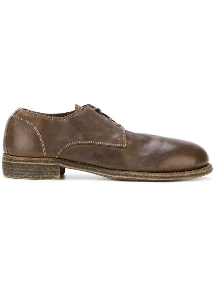 Guidi Lace-up Loafers - Brown