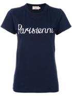 Maison Kitsuné Slogan T-shirt - Blue