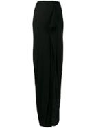 Rick Owens Long Fitted Skirt - Black