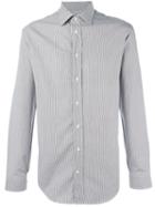 Armani Collezioni Striped Shirt, Men's, Size: 39, Brown, Cotton