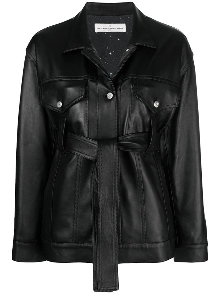 Golden Goose Deluxe Brand Belted Jacket - Black