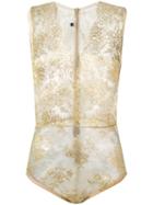 Gilda & Pearl 'harlow' Lace Body, Women's, Size: Large, Grey, Silk/nylon
