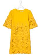 Stella Mccartney Kids Special Crocheted Dress - Yellow & Orange