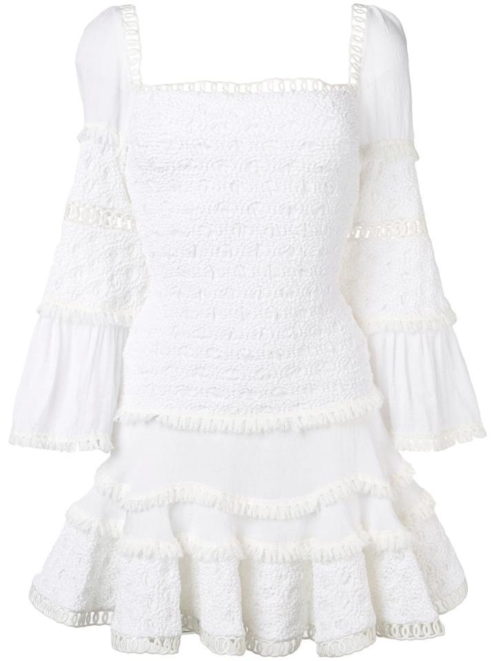 Alexis Embroidered Mini Dress - White