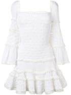 Alexis Embroidered Mini Dress - White