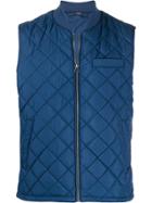 Hackett Quilted Padded Gilet - Blue