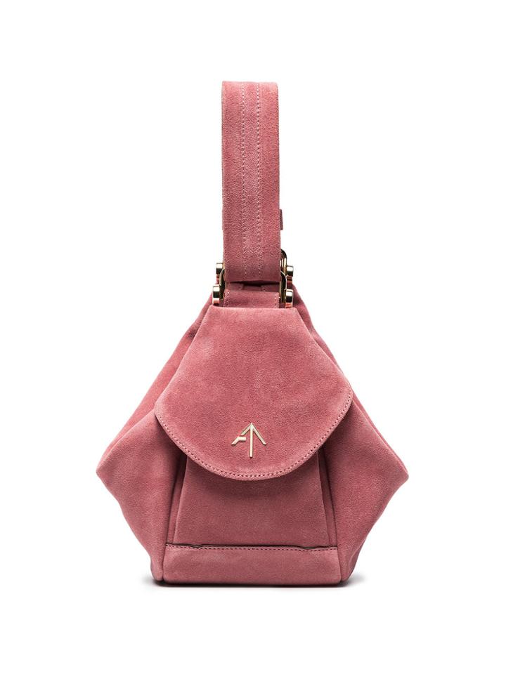 Manu Atelier Pink Fernweh Micro Suede Bag - Pink & Purple
