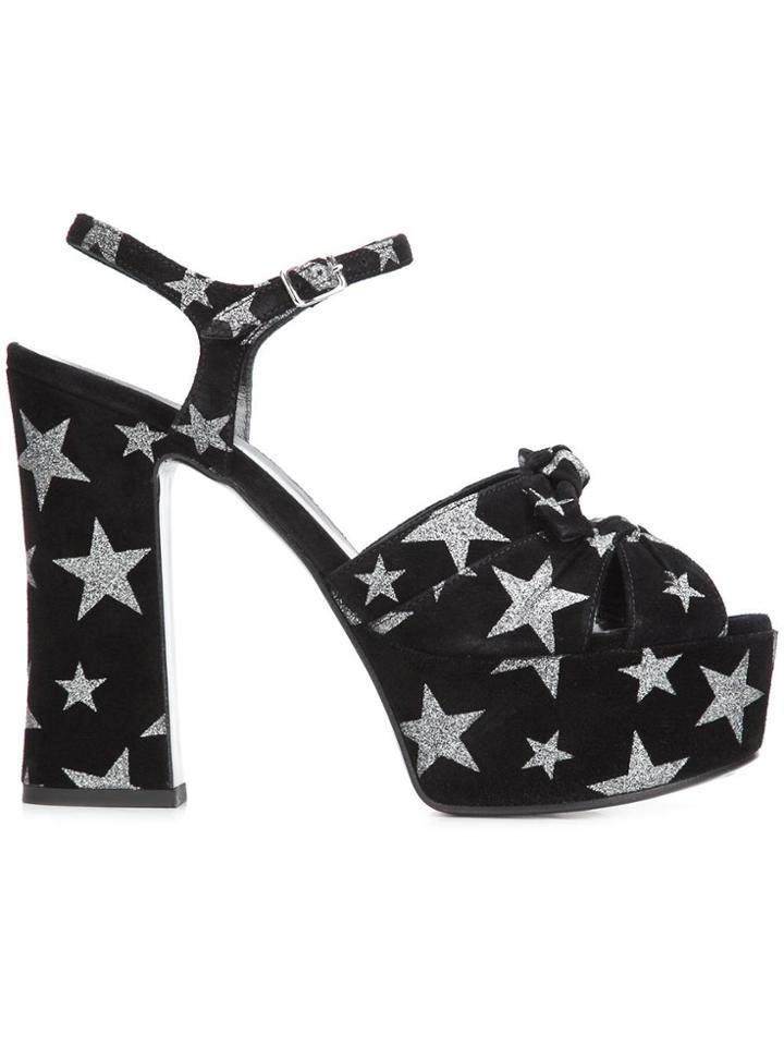 Saint Laurent 'candy 80' Bow Sandals - Black