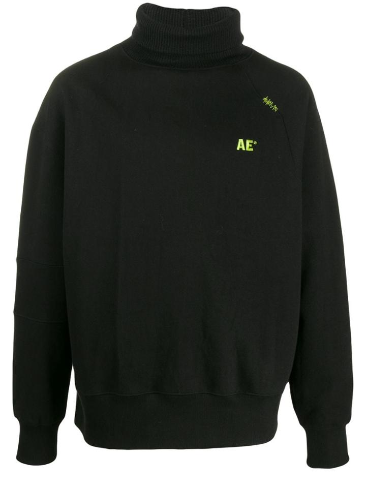 Ader Error Roll-neck Logo Sweatshirt - Black