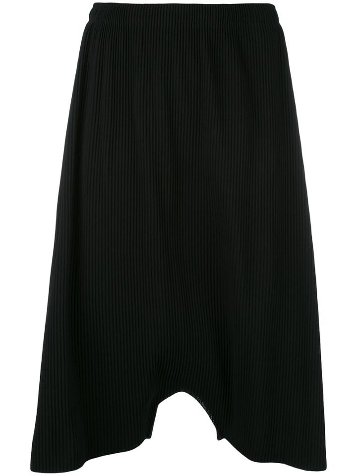Issey Miyake Cauliflower - Ribbed Drop Crotch Trousers - Women - Polyester - One Size, Black, Polyester