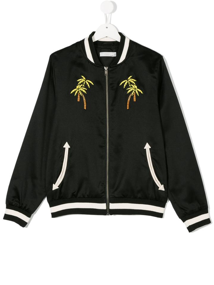 Stella Mccartney Kids Palm Tree Bomber Jacket - Black
