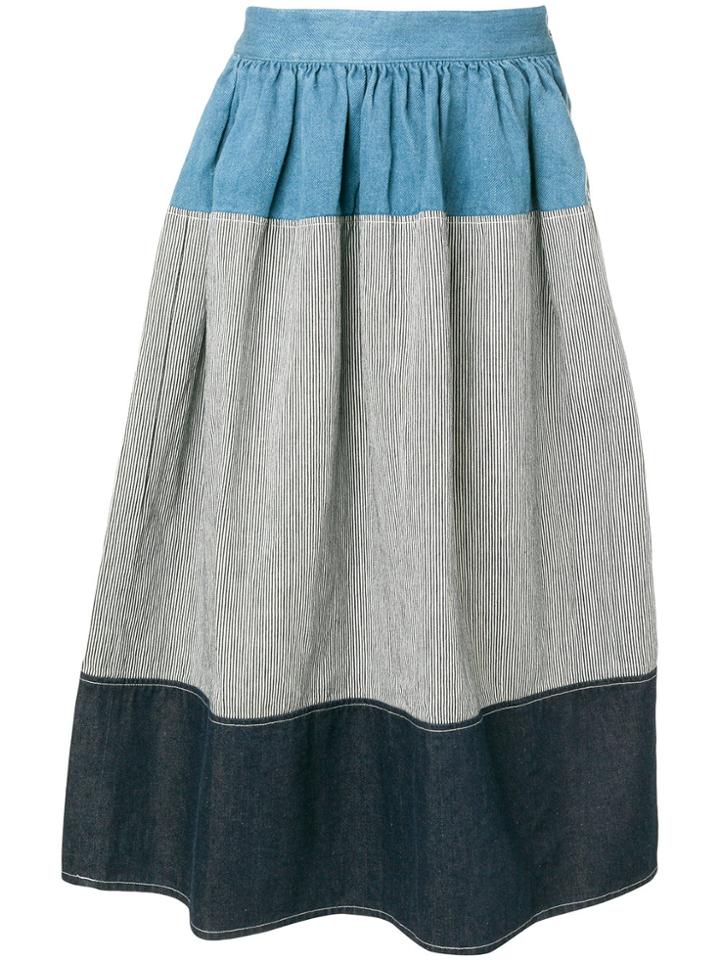 Visvim Full Patterned Skirt - Blue
