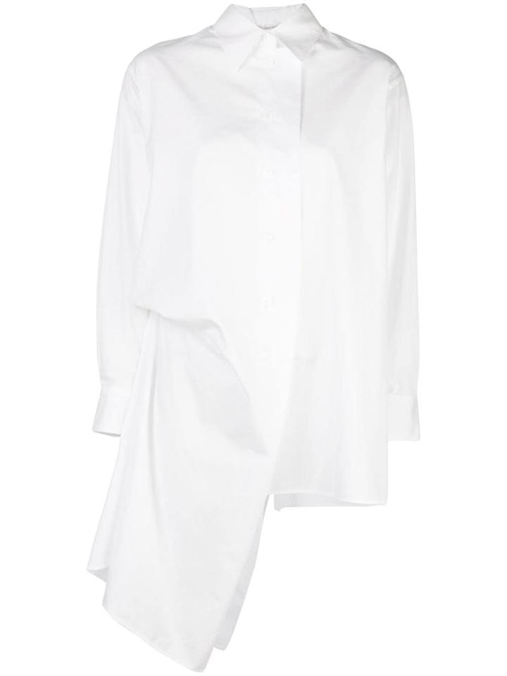 Yohji Yamamoto Asymmetric Cotton Coat - White