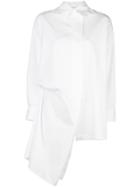 Yohji Yamamoto Asymmetric Cotton Coat - White