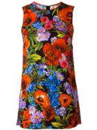 Dolce & Gabbana Floral Print Tank Top, Women's, Size: 46, Silk/spandex/elastane