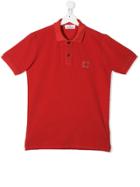 Stone Island Junior Logo Polo Shirt - Red
